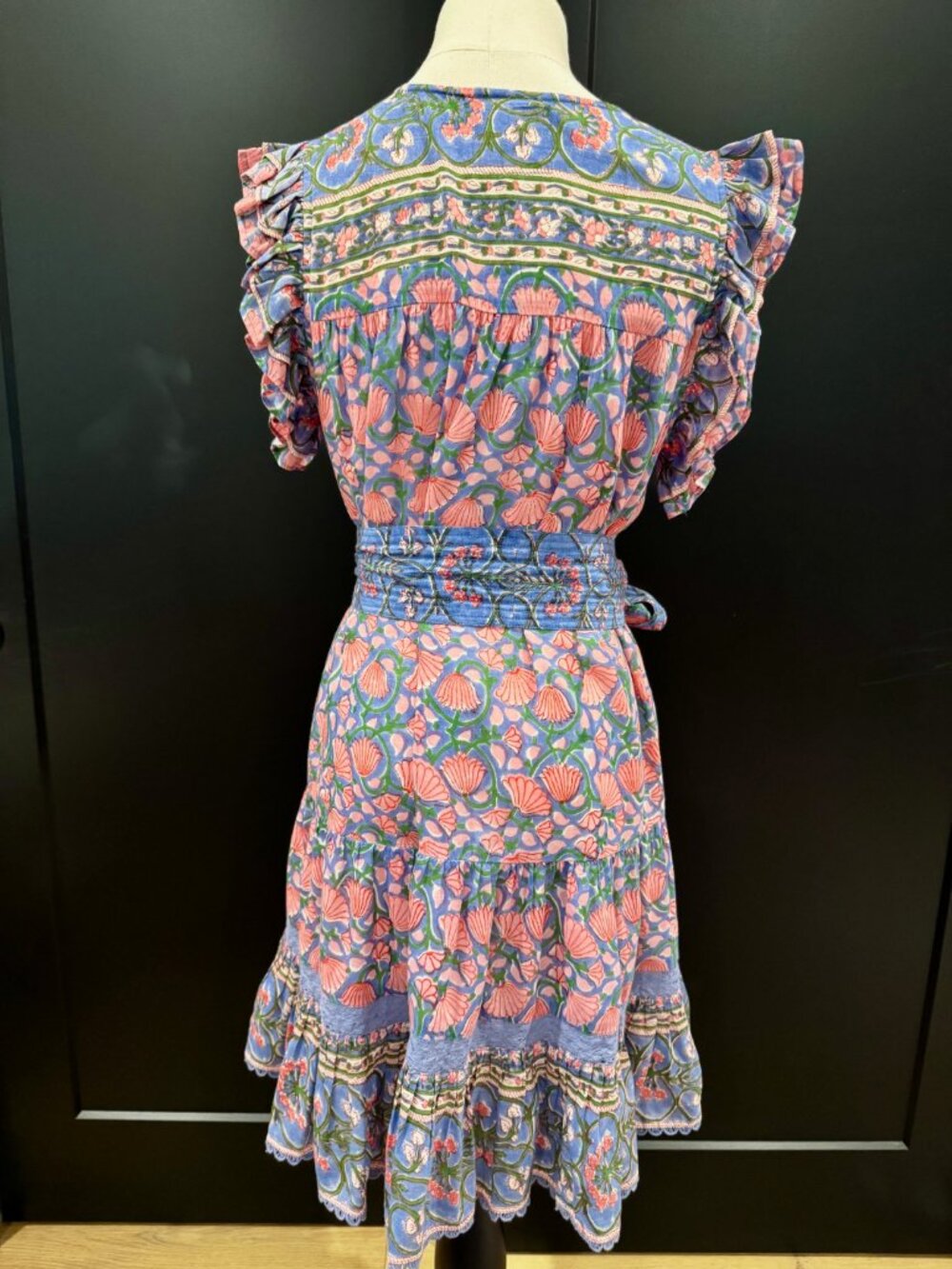 Bell by Alicia Bell Amira Mini Dress w/ Belt - Medium - Silk & Cotton - Like New - Picture 5 of 16